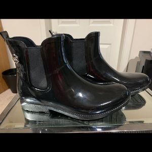 Michael Kors Black Short Rainboots Rubber Booties